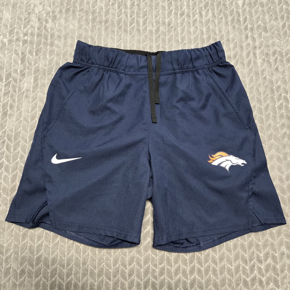 Nike Dri-Fit NFL Denver Broncos Blitz Victory Training Shorts Mens Size Small